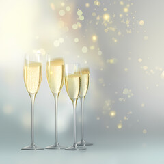 Sparkling champagne scene