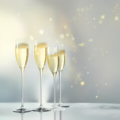 Sparkling champagne scene