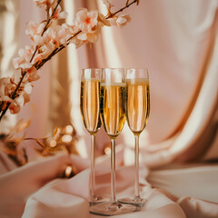 Sparkling champagne scene