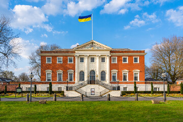 Warrington Town Hall i building built in Palladian style, originally known as Black Hall in...