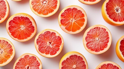 Grapefruits in half, generative ai