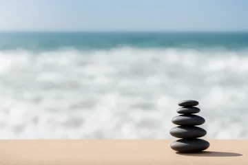 Foto op Aluminium stack of stones on the beach © insideFairy