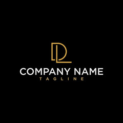 letter dl ld luxury monogram logo design