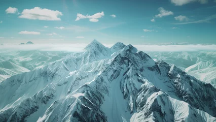 Papier Peint photo Alpes Snowy mountain landscape