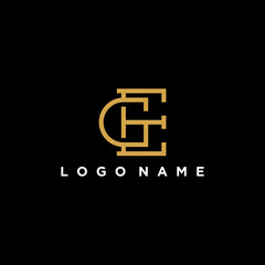 initial letter ge or eg luxury logo design - obrazy, fototapety, plakaty
