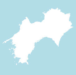 Outline map of Shikoku island