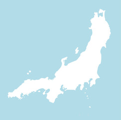 Outline map of Honshu island