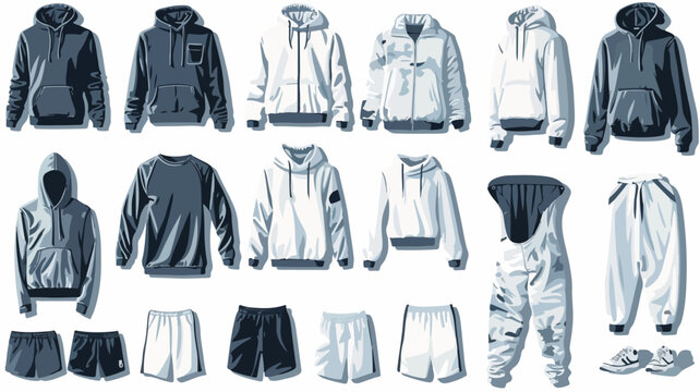 Sport clothes collection - vector illustration
