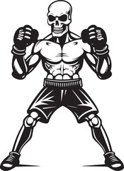 Fototapeta na wymiar Bone Crushing Battles The Most Epic Moments in Skeleton Boxing