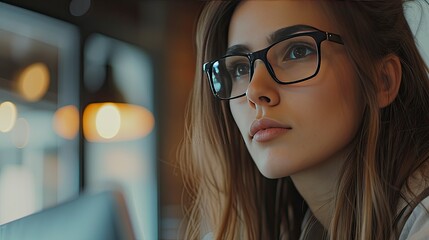 Thinking about how to take the business to technological heights. Cropped shot of an attractive young businesswoman working in her office - generative ai