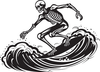 Eerie Express Skeletons on the Crest of the Wave