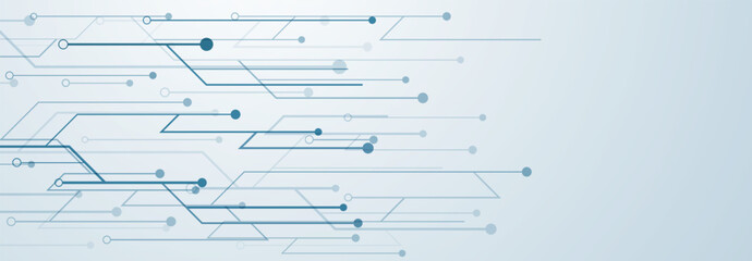 Abstract illustration with a pattern of dots connected by lines, dark on a light blue background