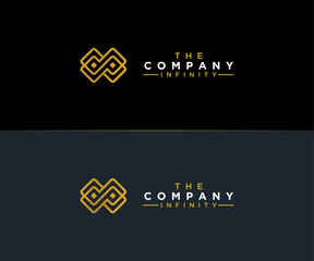Infinity Gold Modern Logo Elegant Element 
