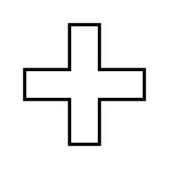 Fototapeta premium Plus Icon vector. Add plus icon