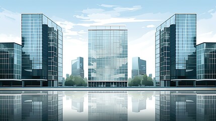 workplace office building clipart