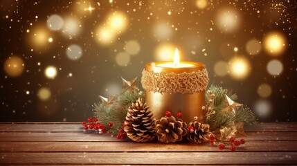 winter christmas candle background