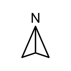 Compass icon vector. arrow compass icon vector