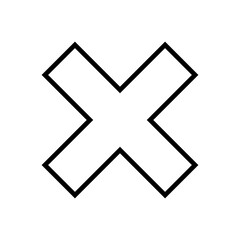 Fototapeta premium Close vector icon. Delete icon vector. cross sign