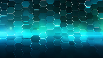 Modern science background hexagon lines and points wave flow abstract background