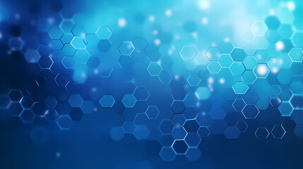 Modern science background hexagon lines and points wave flow abstract background