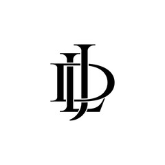 jdl lettering initial monogram logo design