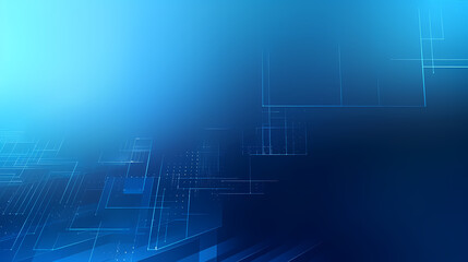 Blue technology background, blue hexagon background