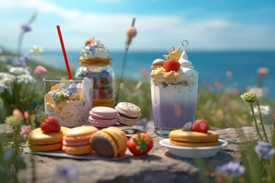 Photo of desserts in nature