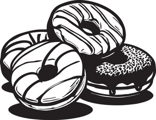 Stack of Assorted Donuts Illustration