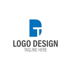vector design elements for your company logo, letter dt logo. modern logo design, business corporate template. dt monogram logo.