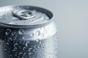 soda can with water drops ,Water drops on beverage cans, beverage background