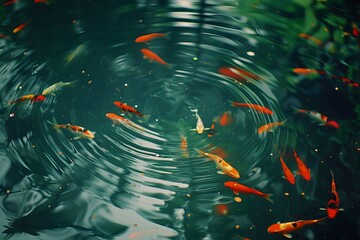 A mesmerizing display unfolds in the crystalline waters, capturing the essence of beauty and tranquility