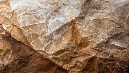 Fototapeta premium Brown crumpled paper texture. Abstract background for design and decoration. Space for your text 