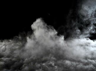 Fototapeta premium White smoke on black design background