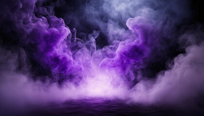 explosive purple smoke emanating from void center, creating eerie ambiance
