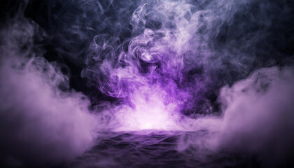 Naklejka premium explosive purple smoke emanating from void center, creating eerie ambiance