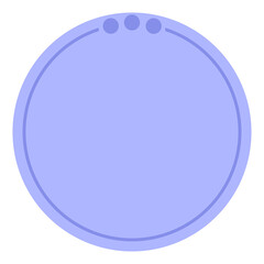 Round Text Frame with Three Dots on Top