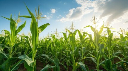 Obraz premium plant sweet corn growing