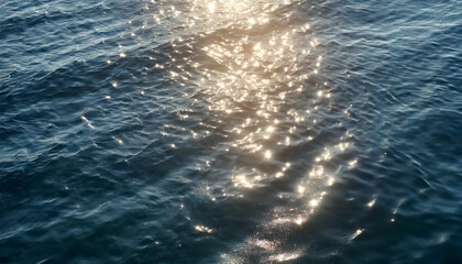 Obraz premium serene ocean with soft sunlight reflecting on the clean water surface, evoking hope, peace, and a bright future