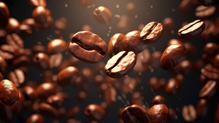 Obraz premium Coffee commercial shooting PPT background poster wallpaper web page