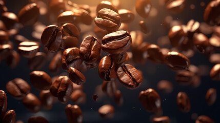Obraz premium Coffee commercial shooting PPT background poster wallpaper web page