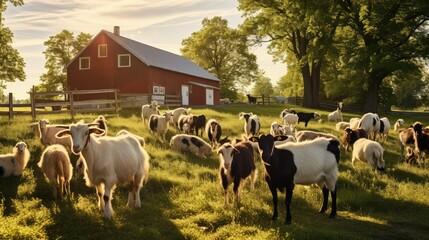 milk farm goats - obrazy, fototapety, plakaty