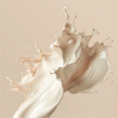 Abstract Creamy Liquid Splash Artistic Background