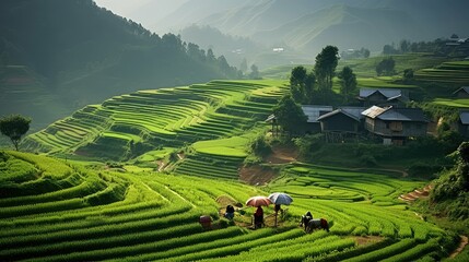 rice asia farm