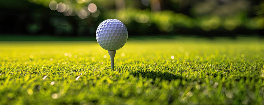 golf ball on the green grass 