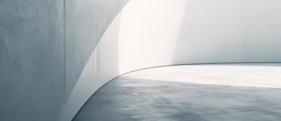 Sleek Contemporary Minimalist White Interior Space