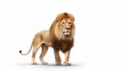 Obraz premium Beautiful male lion with copyspace