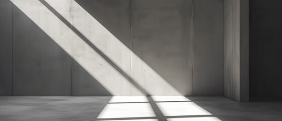 Fototapeta premium Sunlight Casting Shadows in a Modern Interior