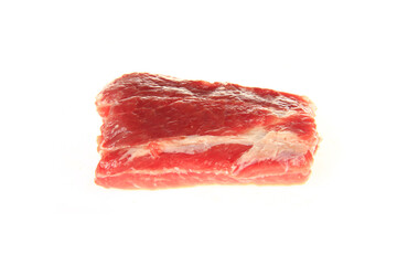 Fresh pork chop on a white background