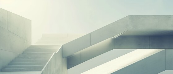 Obraz premium Contemporary Staircase Design in Modern Architecture