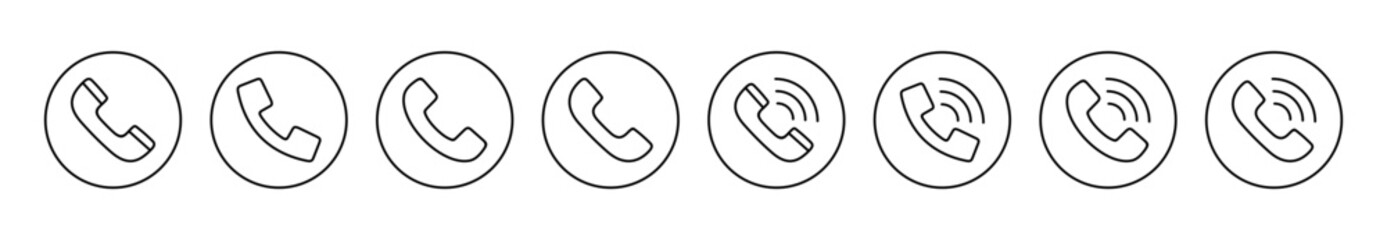 Call icon set vector. telephone sign and symbol. phone icon. contact us
